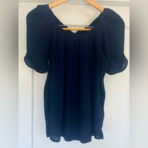 Navy Silk Joie Blouse. Size XS.